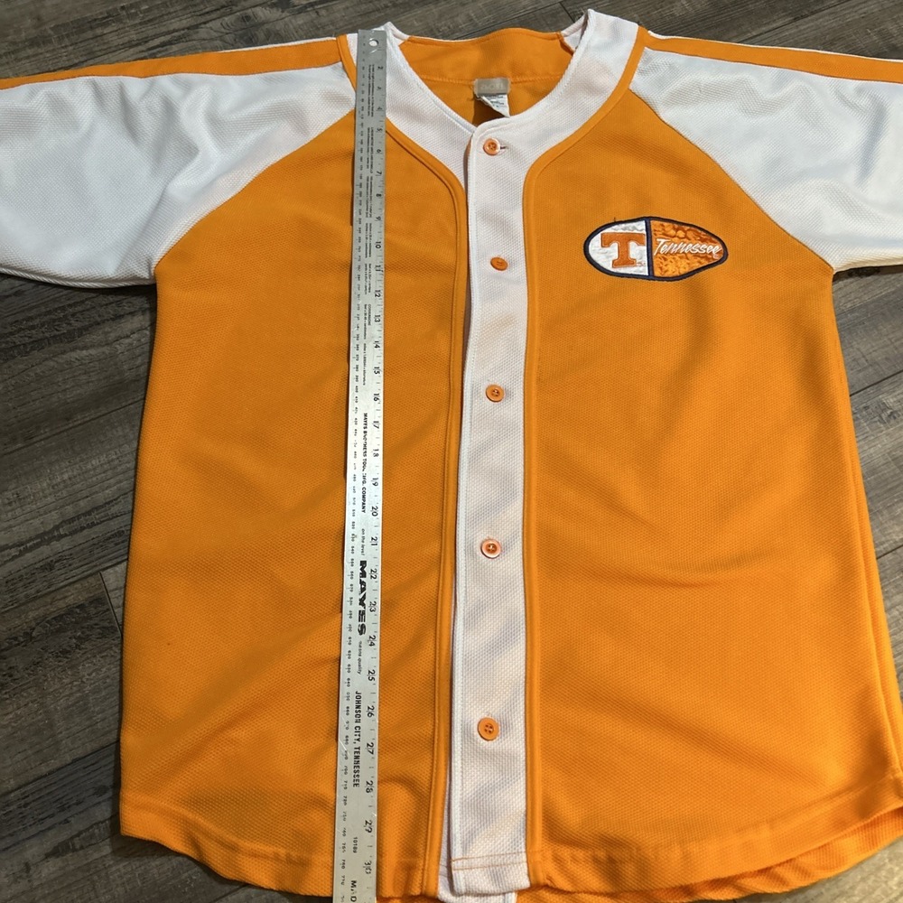 Signal Sport‎ Jersey Mens Size L Orange Tennessee Button Up Baseball Shirt Team - Picture 3 of 7